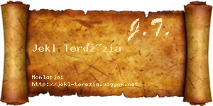 Jekl Terézia névjegykártya